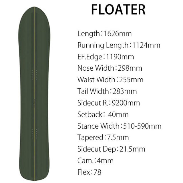 23-24 FLOATER 162 - GENTEMSTICK Official Web | THE SNOWSURF SHOP