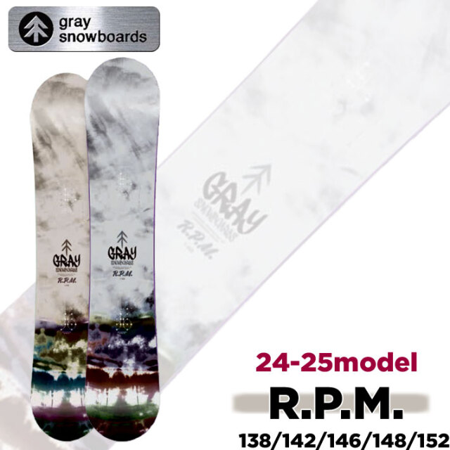 予約商品] 24-25GRAY SNOWBOARDS グレイ R.P.M. アールピーエム 138cm 
