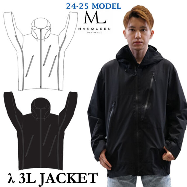 予約] 24-25 MARQLEEN λ 3L JACKET MQ05012 マークリーン スノーボード 