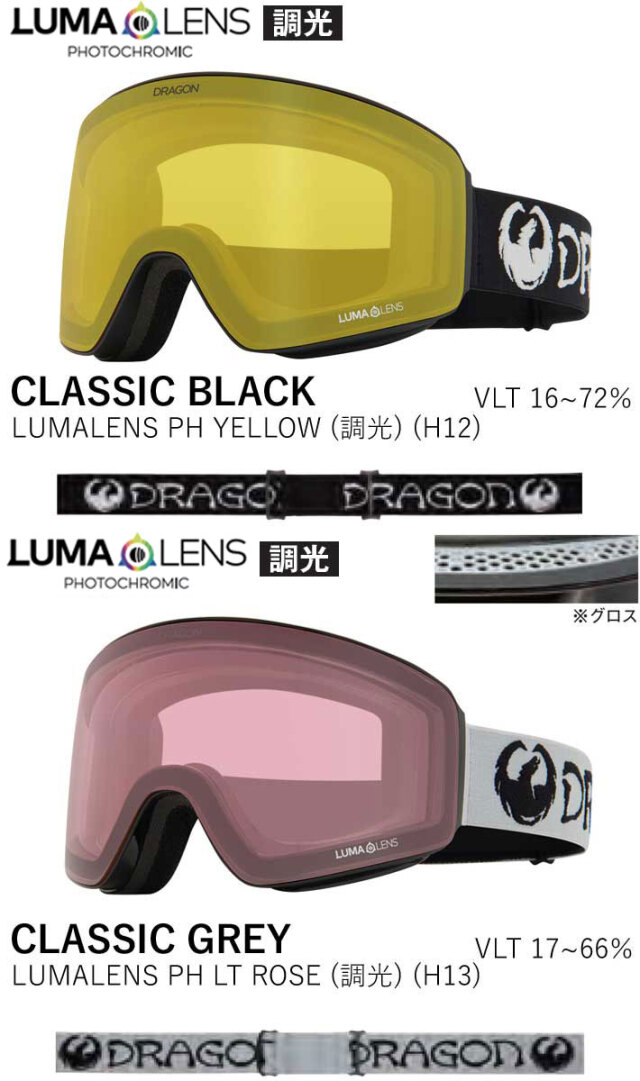 24-25 DRAGON PXV PHOTOCHROMIC YELLOW 新品 DRAGON PXV アジアン
