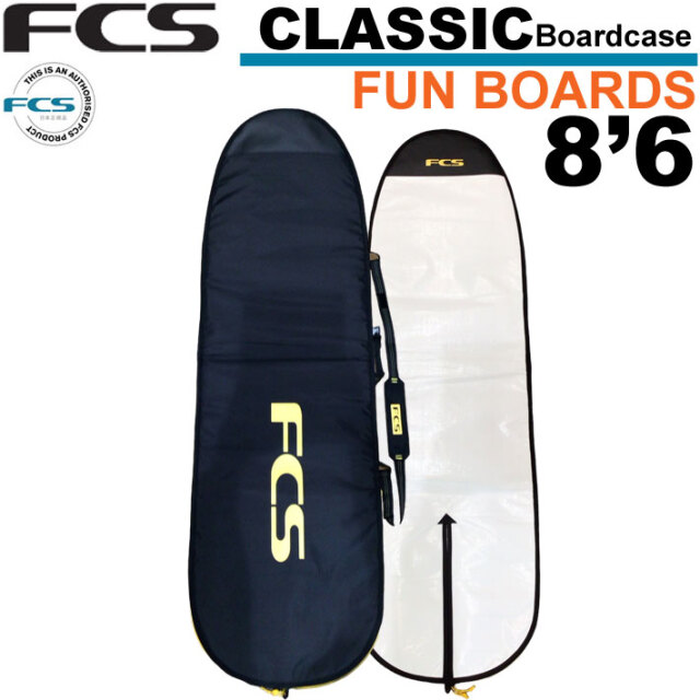 FCS Classic Fun Board 8'6 ブラック/マンゴー サーフボードケース ファンボード 8'6