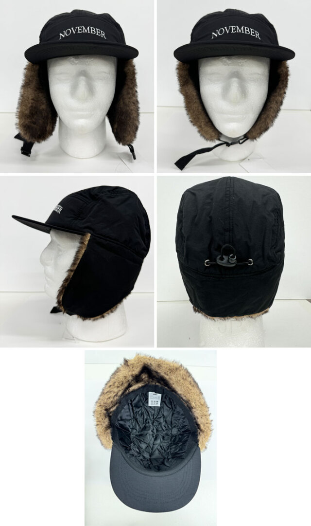 and wander フライトキャップ ファー付き NOVEMBER ノベンバー FUR CAP スノーボード フライトキャップ