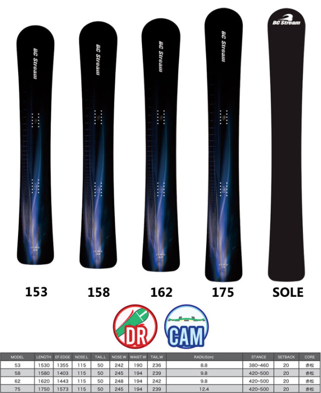 予約商品] 25-26 BC Stream スノーボード ビーシーストリーム CURVE  