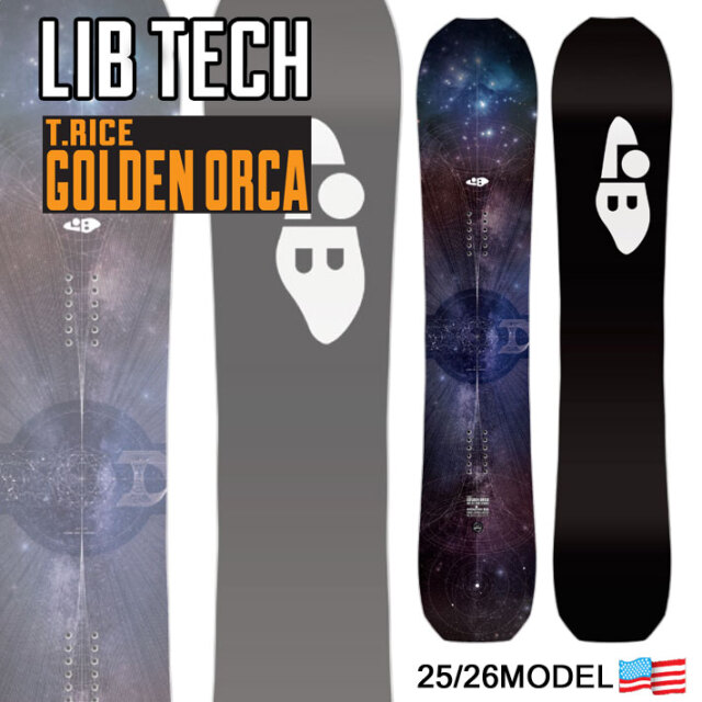 25-26 LIB TECH リブテック スノーボード T.RICE GOLDEN ORCA トラビス