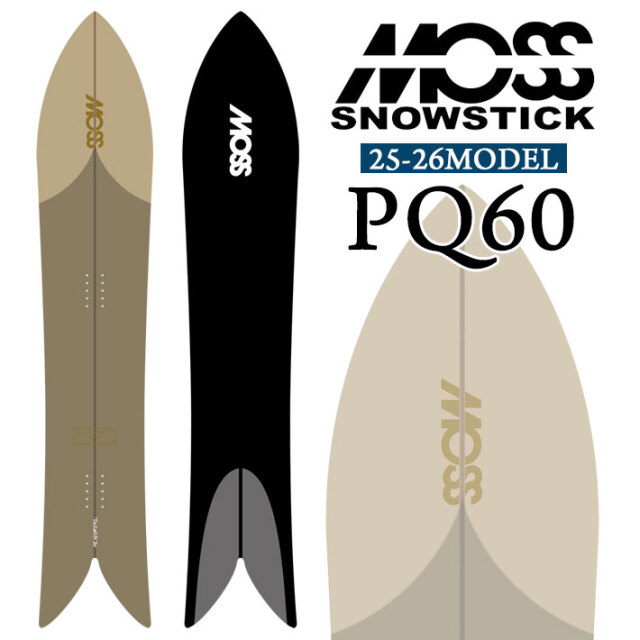予約商品] 25-26 MOSS SNOWSTICK パウダーボード PQ60 モス スノー 