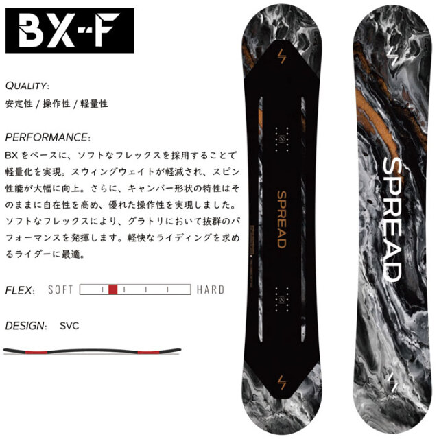 予約商品] 25-26 SPREAD スノーボード グラトリ BX-F SNOWBOARD  