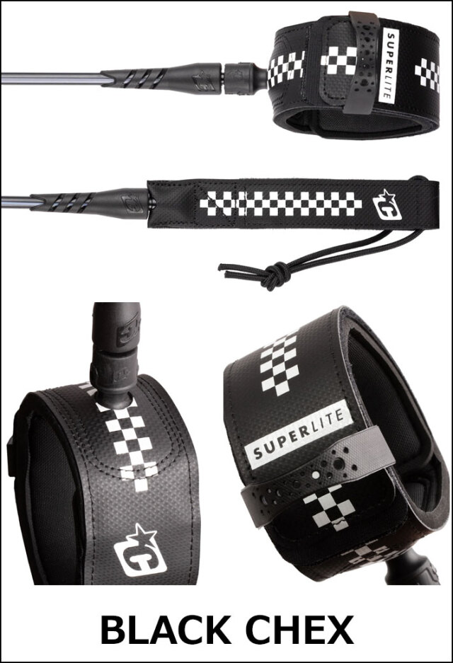 クリエイチャー リーシュコード スーパーライト PRO 6 1.8m×7mm ブラック × シルバー クリエイ リーシュコードSUPERLITE【pro6】1.8m×7ミリホワイト/ブラック