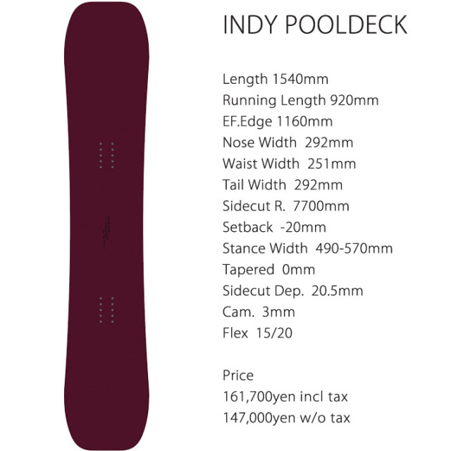 スノーボード gentemstick indy pooldeck 154cm 23-24 INDY POOLDECK 154 - GENTEMSTICK Official Web | THE