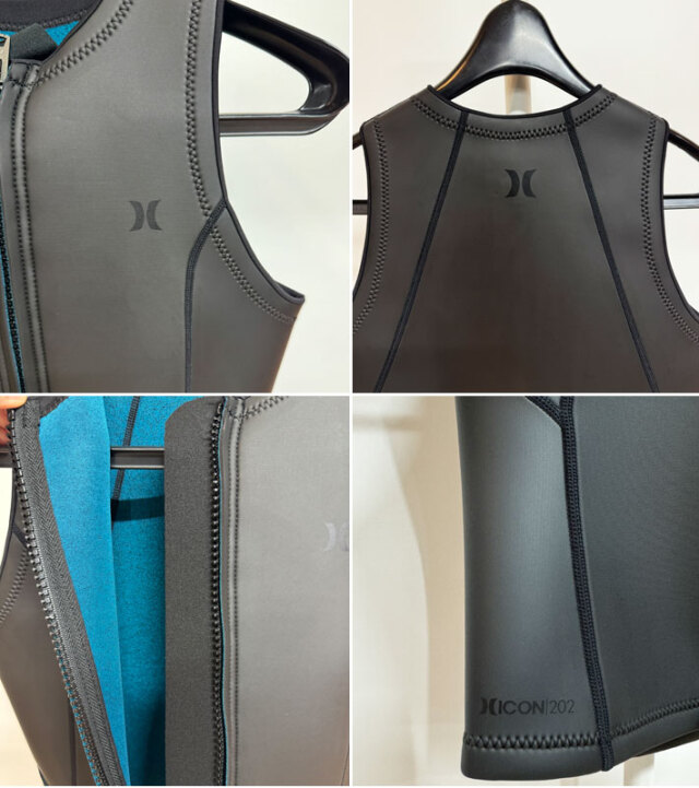 美品 2024年9月購入HURLEY 2mmフロントジップ タッパーMLサイズ Hurley 2025 ウェットスーツ ハーレー メンズ ジャケット
