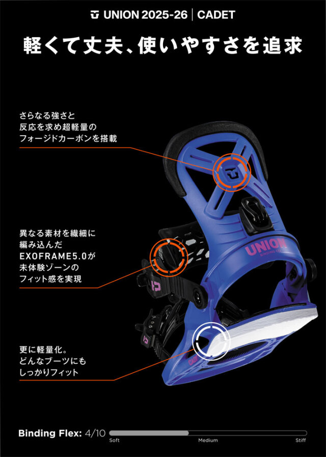 25-26 UNION ビンディング CADET ユニオン キャデット BINDING