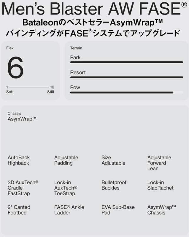 Bataleon FAZE(サイズML) 予約商品] 26-27 バタレオン ビンディング FASE System Bataleon