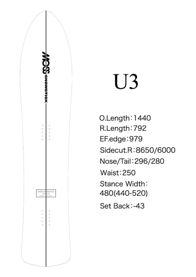予約商品] 26-27 モス スノースティック MOSS SNOWSTICK U3 144cm 
