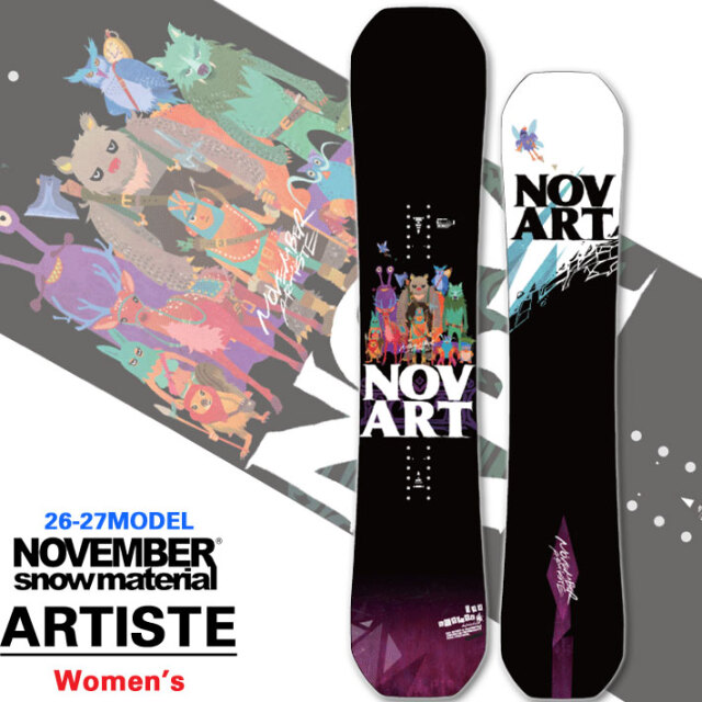 予約商品] 26-27 NOVEMBER ノベンバー スノーボード SNOWBOARD ARTISTE
