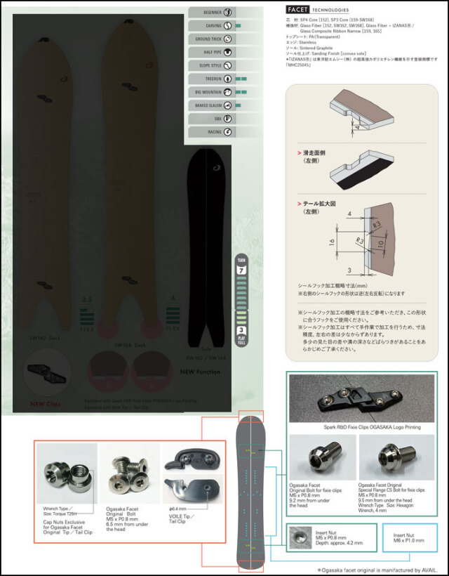 予約商品] 26-27 OGASAKA スノーボード オガサカ SPLIT Facet
