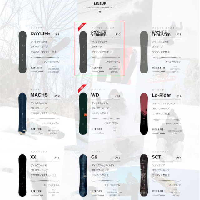 予約商品] 26-27 スクーター スノーボード SCOOTER DAYLIFE VERNIER 