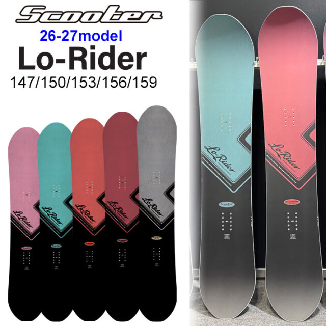 今月末まで出品 SCOOTER LO-RIDER 156 予約商品] 26-27 スクーター スノーボード SCOOTER LO-Rider