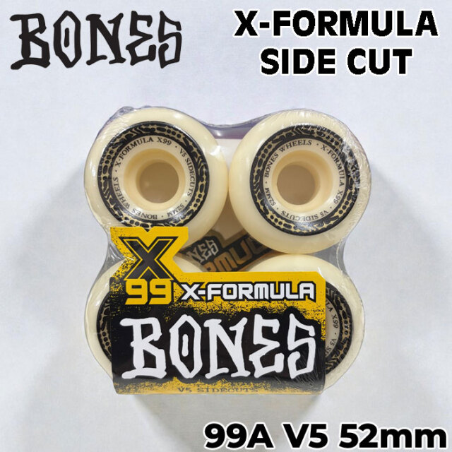 スケートボードBONESウィール52mmとオイルセット スケートボード ウィール BONES WHEEL X-FORMULA SIDECUT ボーンズ