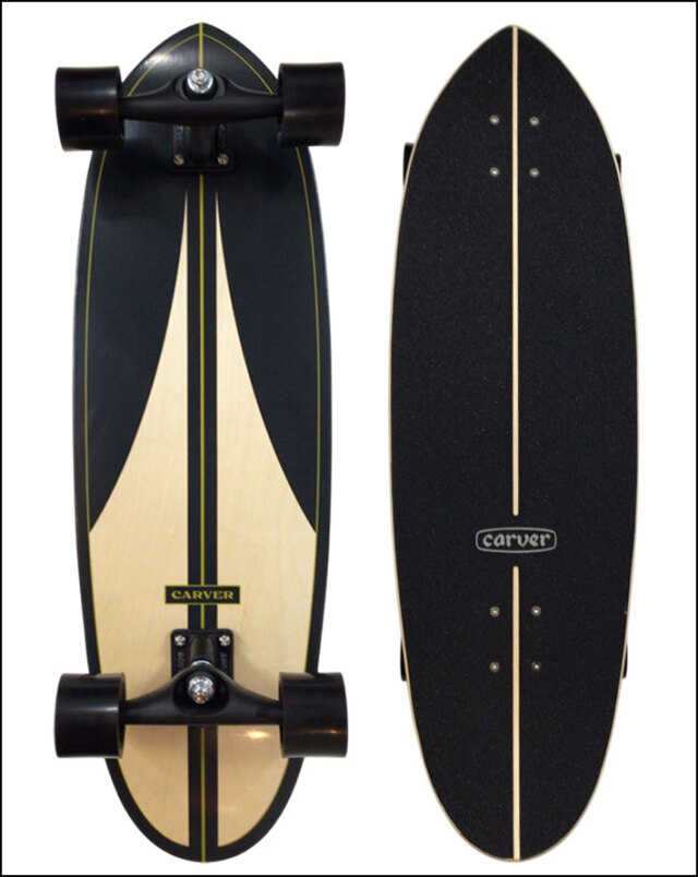 訳あり品] CARVER カーバー スケートボード 32.5インチ BLACK LABEL