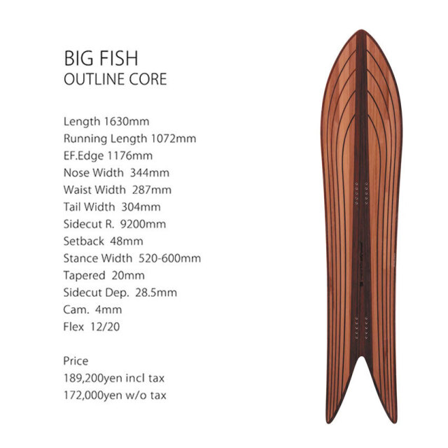 予約商品] 26-27 GENTEMSTICK ゲンテンスティック BIG FISH OUTLINE 