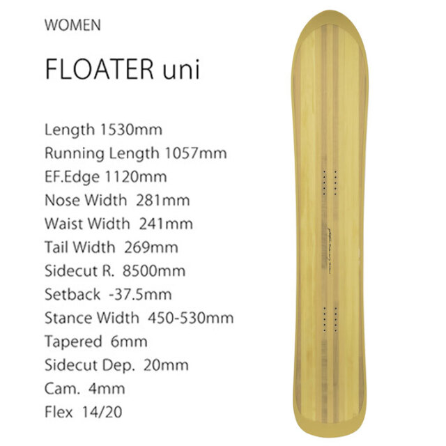 予約商品] 26-27 GENTEMSTICK ゲンテンスティック FLOATER153 uni