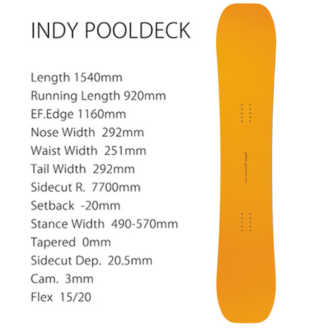 予約商品] 26-27 GENTEMSTICK ゲンテンスティック INDY POOLDECK 154cm