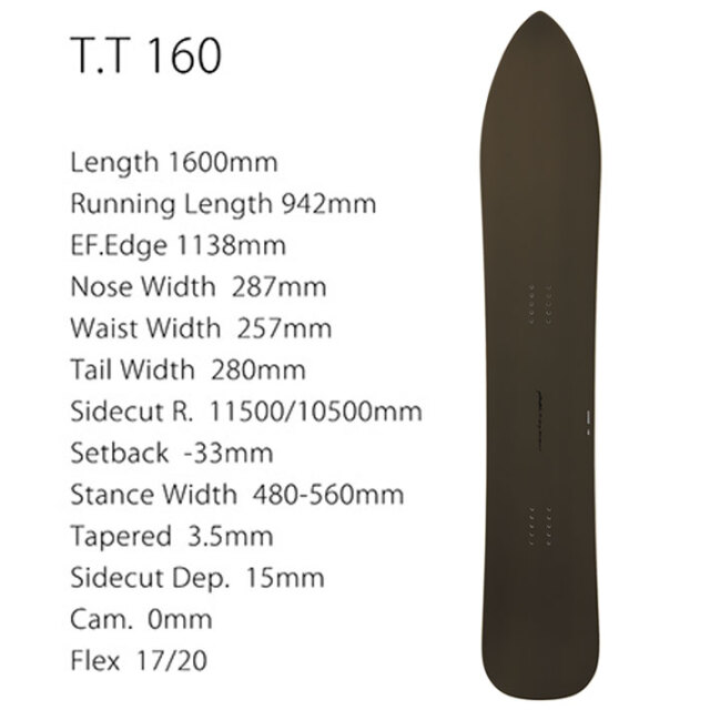 予約商品] 26-27 GENTEMSTICK ゲンテンスティック T.T 160 160cm TT