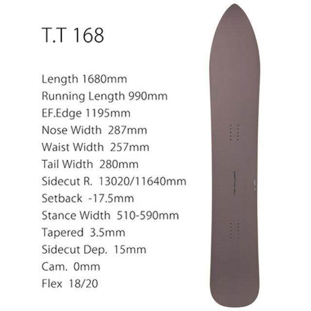 予約商品] 26-27 GENTEMSTICK ゲンテンスティック T.T 168 168cm TT