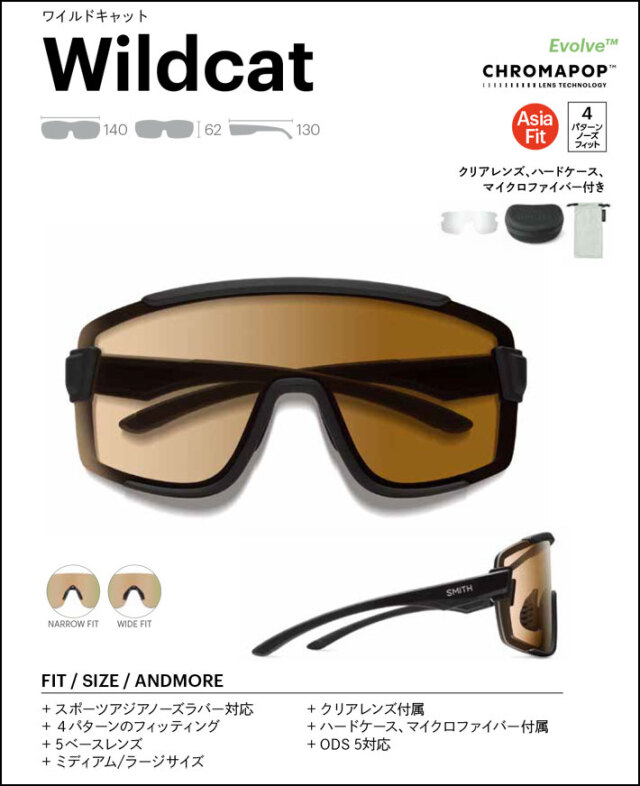 SMITH スミス サングラス [Wildcat ワイルドキャット] Asia Fit