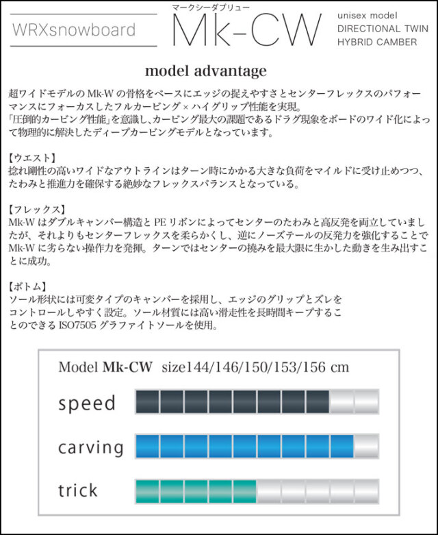 予約商品] 26-27 WRX SB スノーボード ダブルアールエックス Mk-CW 