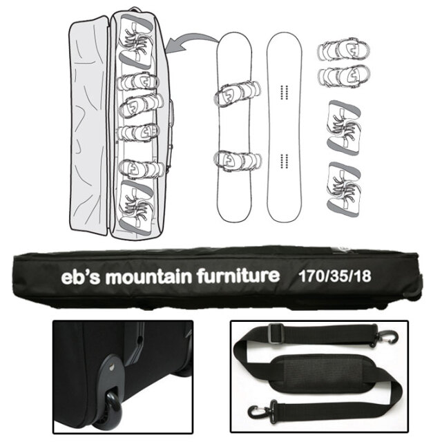 25-26 eb's スノーボードケース ウィール付き キャスター 4500340