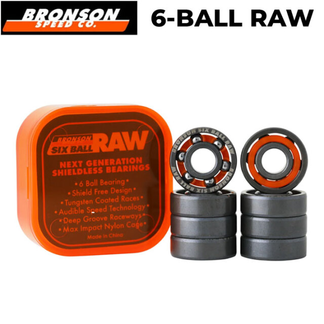BRONSON SPEED ブロンソン スピード BEARING 6-BALL RAW スケートボード ベアリング sk8 [メール便発送商品] BRONSON SPEED ブロンソン スピード BEARING 6-BALL RAW スケート