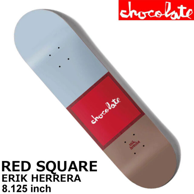 chocolate tokyo スケートボードデッキ レッド 8.125インチ】CHOCOLATE(チョコレート) - RED SQUARE 〈2024年冬