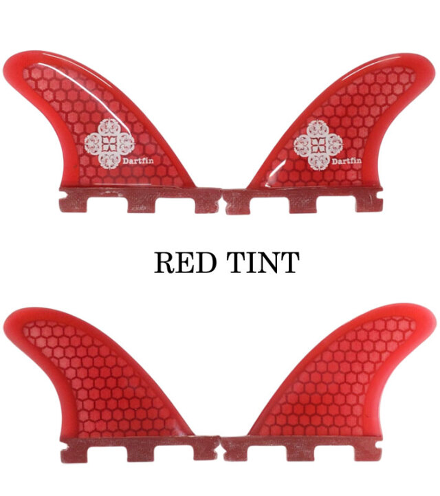 サーフボードフィン 4枚セット 黒と赤 サーフボード ショートボード Waterflash Taurus 5'9 ウォーター