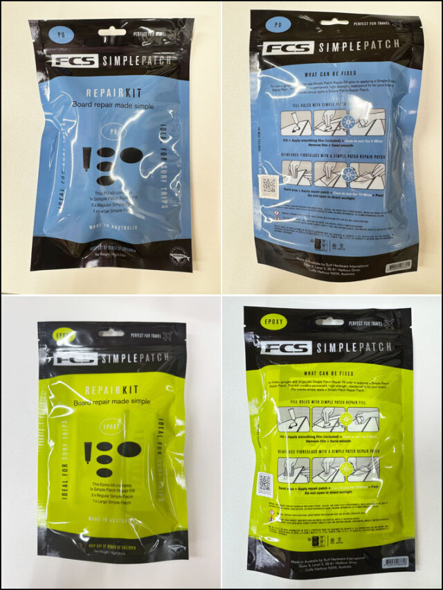 FCS リペア サーフィン Repair Kit リペアキット シンプルパッチ PU