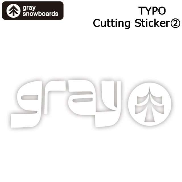 GRAY SNOWBOARD グレイ スノーボード カッティングステッカー TYPO [2