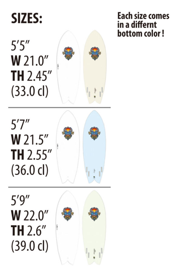 LIBTECH サーフボード リブテック RNF RETRO FISH 5'5 / 5'7 / 5'9