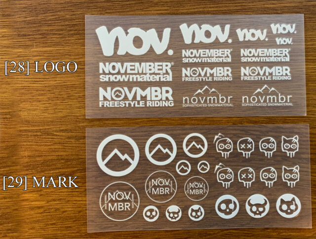NOVEMBER スノーボードステッカー TRANCE STICKER 65x145mm [28] [29