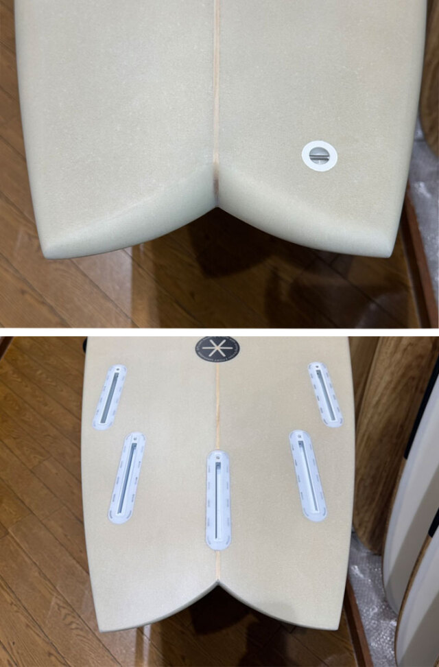 新品格安ESSENCE ショートボードベージュフィッシュ5’2 25 ESSENCE BOARD エッセンス サーフボード 板 フィッシュ