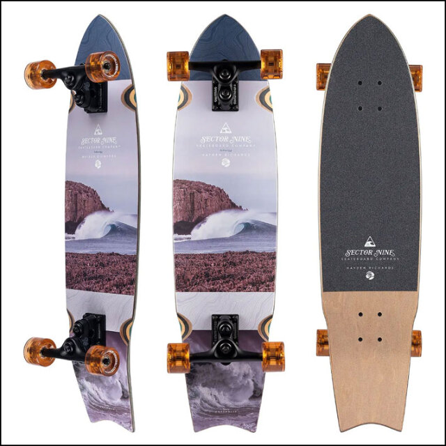 SECTOR9 セクターナイン UNAGI RIPS 34.5インチ SURF サーフスケート
