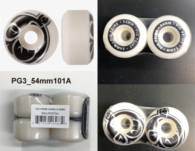 スケートボード ウィール PIG PRIME WHEELS 52mm 53mm 54mm 101A