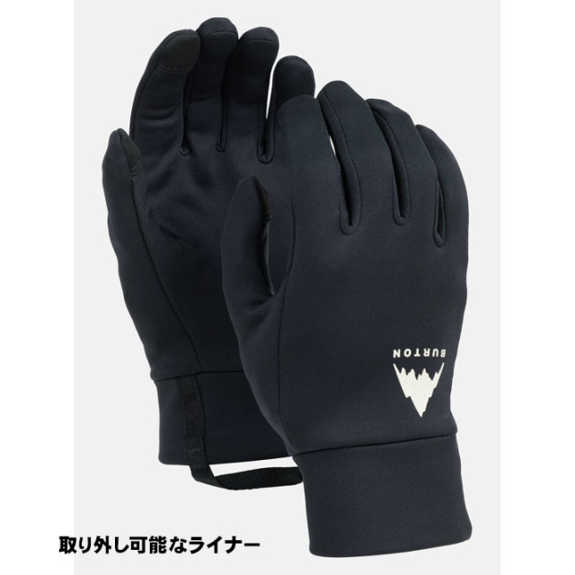 【美品】BURTON ブラック スキー・スノーボードグローブ 予約] 25-26 BURTON バートン スノーボードグローブ 5本指 UNDER