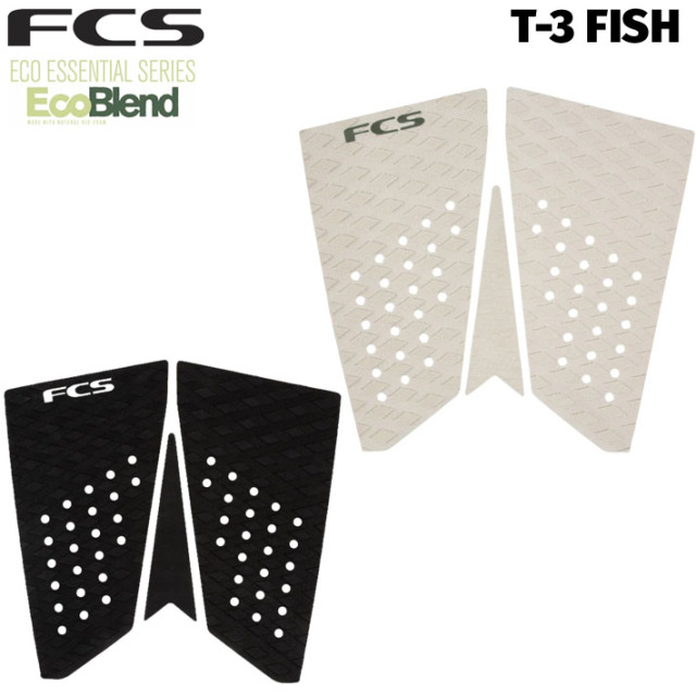 2026 FCS サーフボード デッキパッド [T-3 FISH] ECO BLEND 3ピース