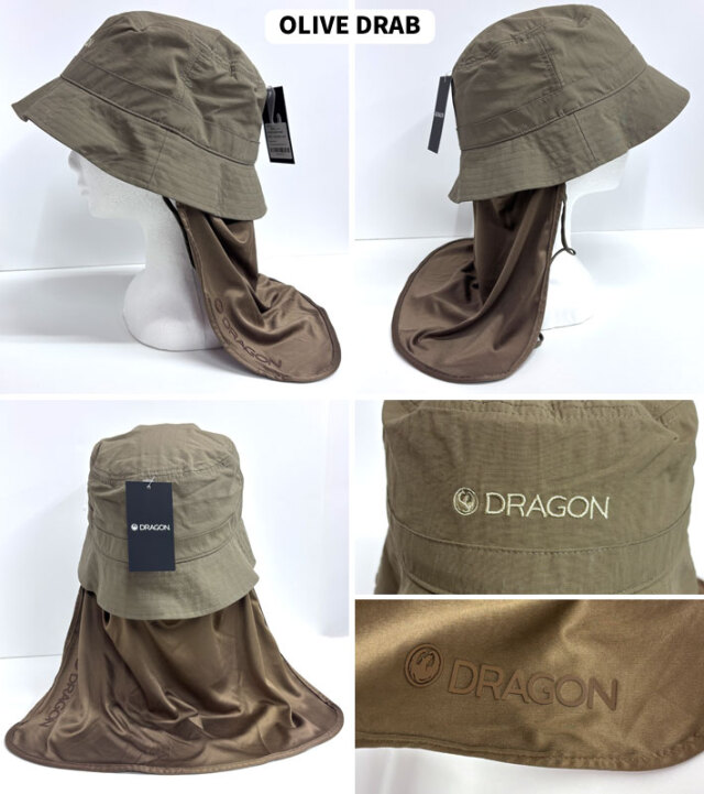 メール便発送商品] DRAGON ドラゴン サンシェード バケットハット