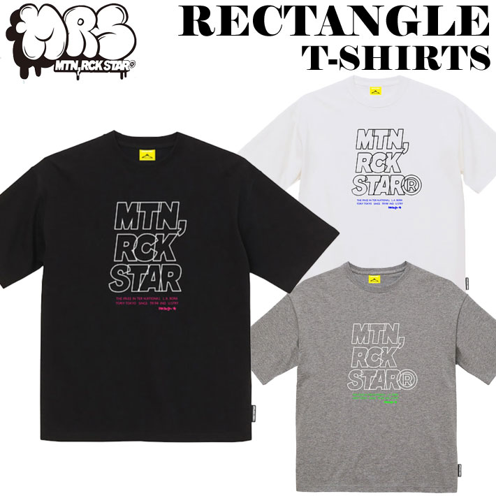 2026 マウンテンロックスター 半袖 Tシャツ RECTANGLE T Mtn. Rock Star レクタングル Tシャツ 綿 アパレル ユニセックス MOUNTAIN ROCK STAR [メール便発送商品]
