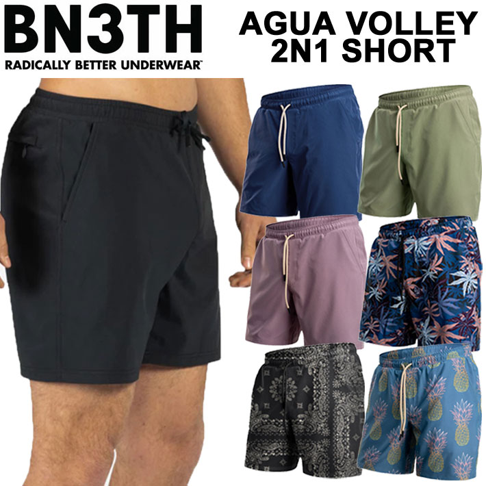 [在庫限り] BN3TH AGUA VOLLEY 2N1 SHORT-7"" サーフトランクス メンズ 男性 MENS ボードショーツトランクス サーフパンツ プール ハーフパンツ