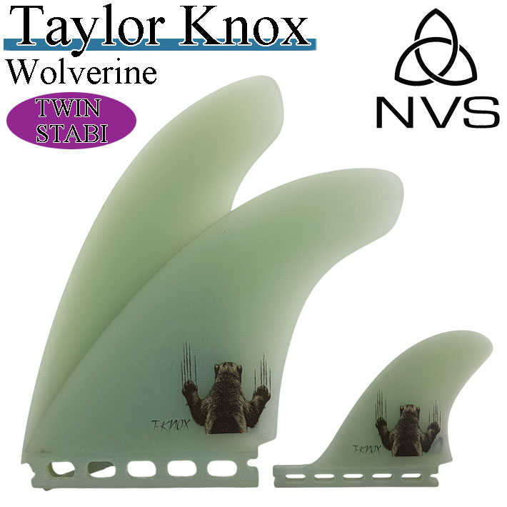 ショートボード用フィン NVS Fin フィン TAYLOR KNOX Wolverine TWIN+STABILIZER 2+1 ネイクド バイキング サーフ テイラー・ノックス ウルヴァリン ツイン スタビライザーFUTURES Naked Viking Surf ショートボード フィン 3フィン 3枚セット