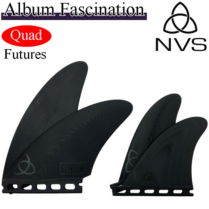 ショートボード用フィン NVS Fin ネイクド バイキング サーフ フィン ALBUM FASCINATION QUAD アルバム ファシネーション クアッド FUTURES Naked Viking Surf ショートボード フィン クアッドフィン 4枚セット