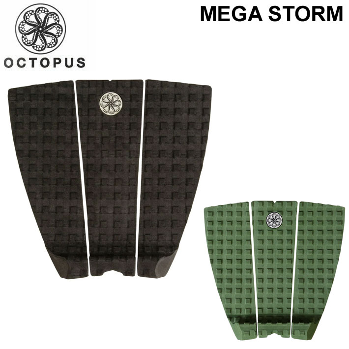 オクトパス デッキパッド [12] OCTOPUS MEGA STORM メガストーム 3ピース OCTO GRIP ショートボード用 デッキパッチ デッキパット サーフボード サーフィン