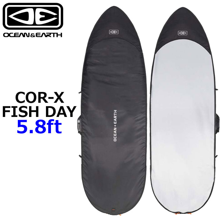 OCEAN＆EARTH サーフボードケース ハードケース COR-X コアエックス FISH DAY COVER 5.8ft オーシャンアンドアース [サーフトリップ特集]