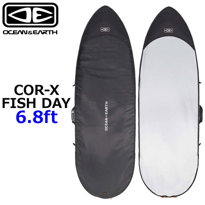OCEAN＆EARTH サーフボードケース ハードケース COR-X コアエックス FISH DAY COVER 6.8ft オーシャンアンドアース [サーフトリップ特集]